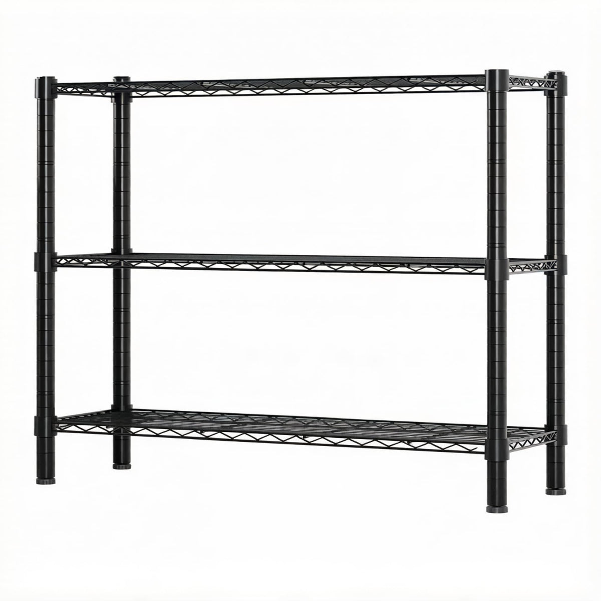 SoSo-BanTian1989 open shelves for organized storage in kitchen and garage.