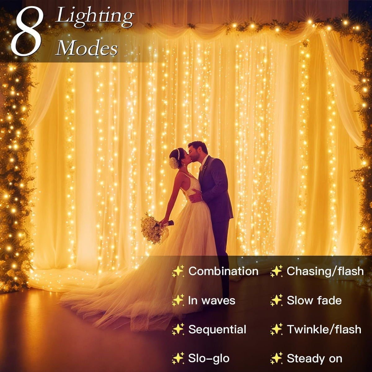 Soagrc curtain lights are IP44 waterproof and safe to touch.