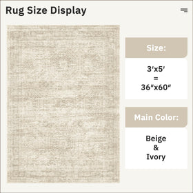 Soalmost 3x5 rug machine-washable fabric for easy cleaning.