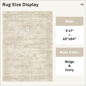 Soalmost hexagon pattern rug in beige for a modern interior feel