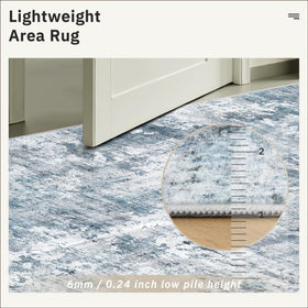 Soalmost Abstract Rug 8x10 foldable design stores easily between seasons.