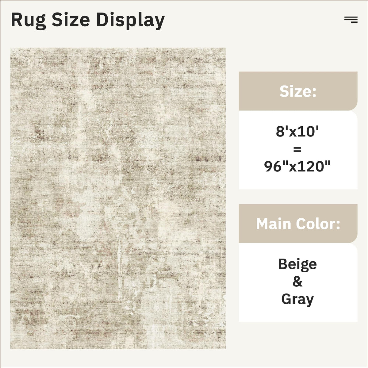 Soalmost Abstract Rug 8x10 machine-washable for easy cleaning