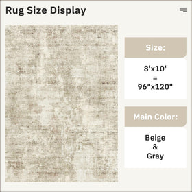 Soalmost Abstract Rug 8x10 machine-washable for easy cleaning