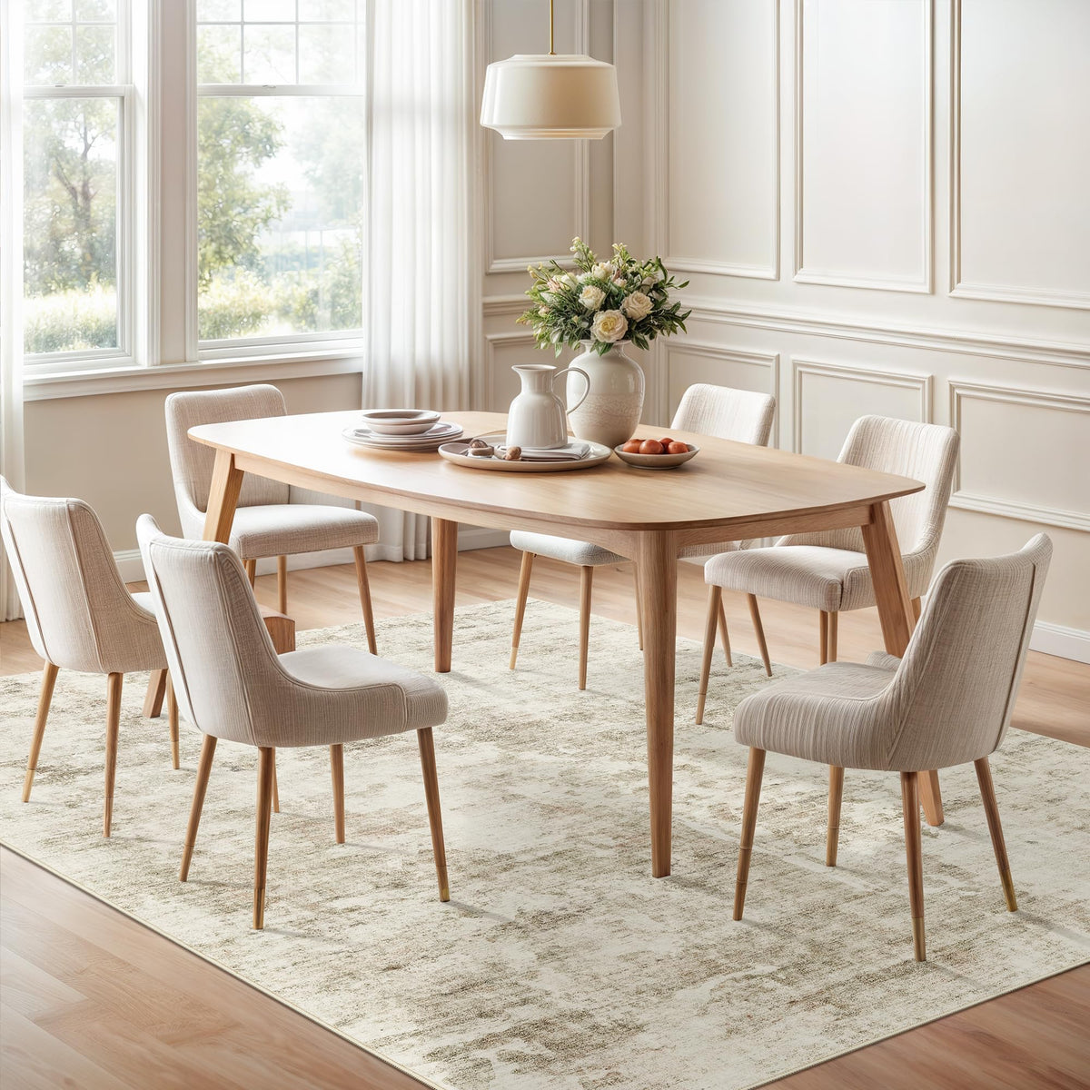 Soalmost Abstract Rug 8x10 neutral tones complement varied decor