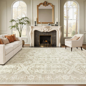 Soalmost anti-slip back 8x10 rug provides steady footing for kids.