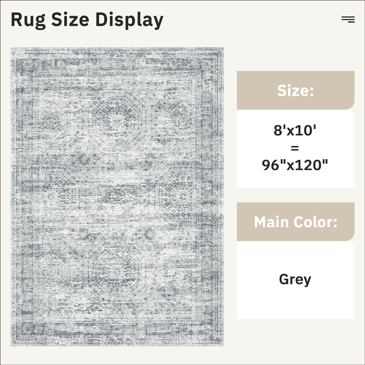 Soalmost area rug 8x10 suits living rooms and dining areas