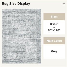 Soalmost area rug 8x10 suits living rooms and dining areas