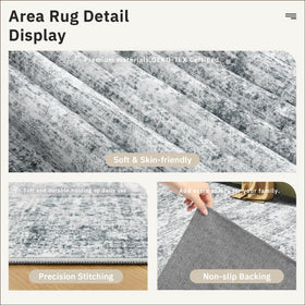 Soalmost area rug pet-friendly design helps resist dirt and fur