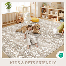 Soalmost OEKO-TEX certified rug supports sustainable home decor.