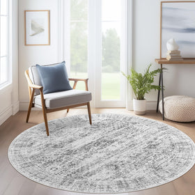Soalmost 6x6 rug blends modern and vintage vibes for versatile spaces
