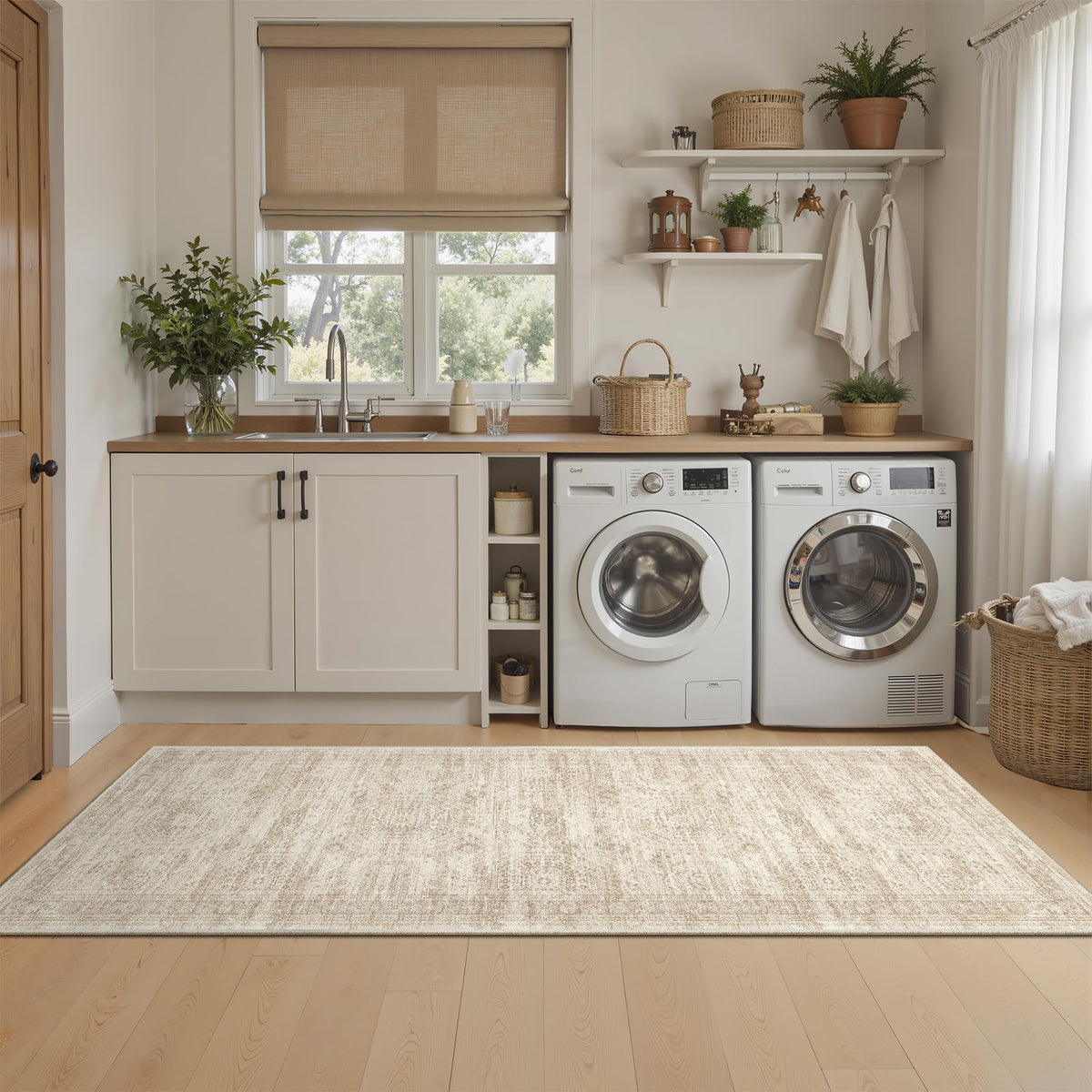 Soalmost entryway kitchen runner shows versatile design and easy care