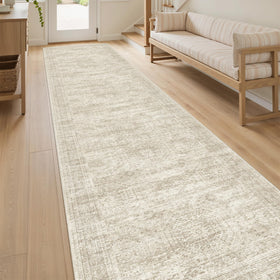 Soalmost Runner Rug kitchen entryway scene adding vintage charm and practicality.