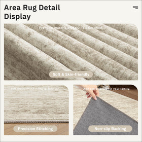Soalmost stain-resistant material rug resists spills while maintaining color