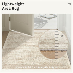 Soalmost Runner Rug ultra-thin pile delivers low-profile comfort.