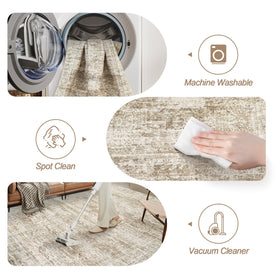 Soalmost vintage geometric area rug adds timeless style to interiors