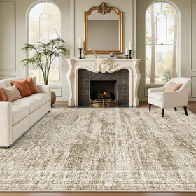 Soalmost washable area rug 8x10 showing soft pile for living room comfort