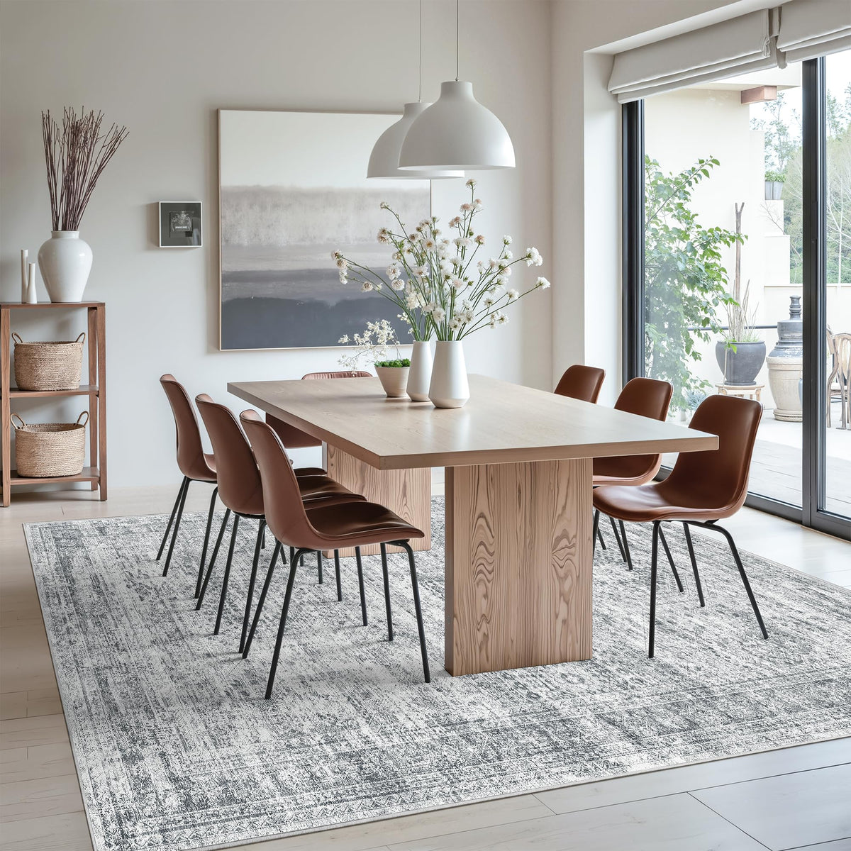 Soalmost washable rug is machine washable for easy post-use cleaning