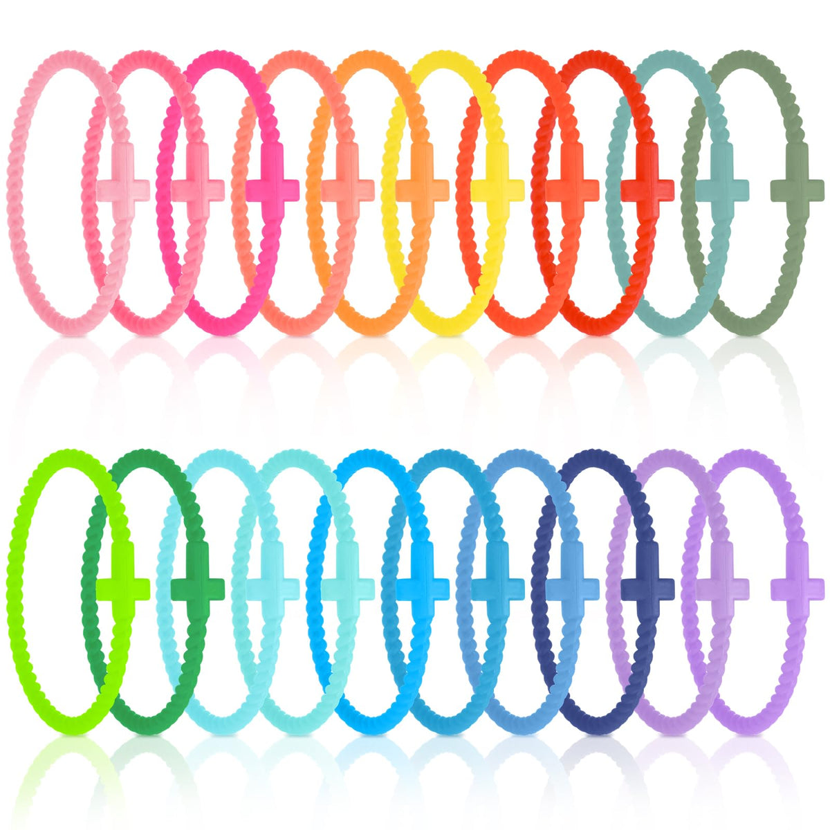 Soaoo cross bracelets multicolor set for daily wear and faith-inspired style.