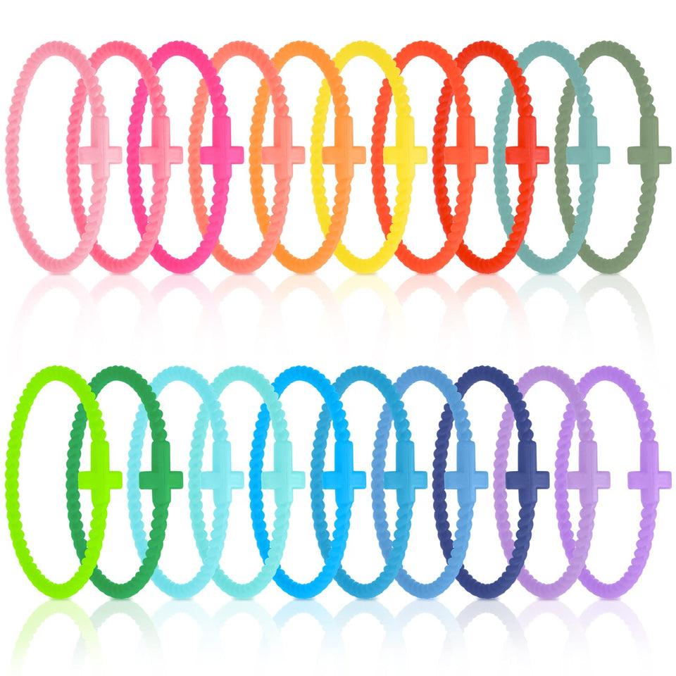 Soaoo cross bracelets multicolor set for daily wear and faith-inspired style.