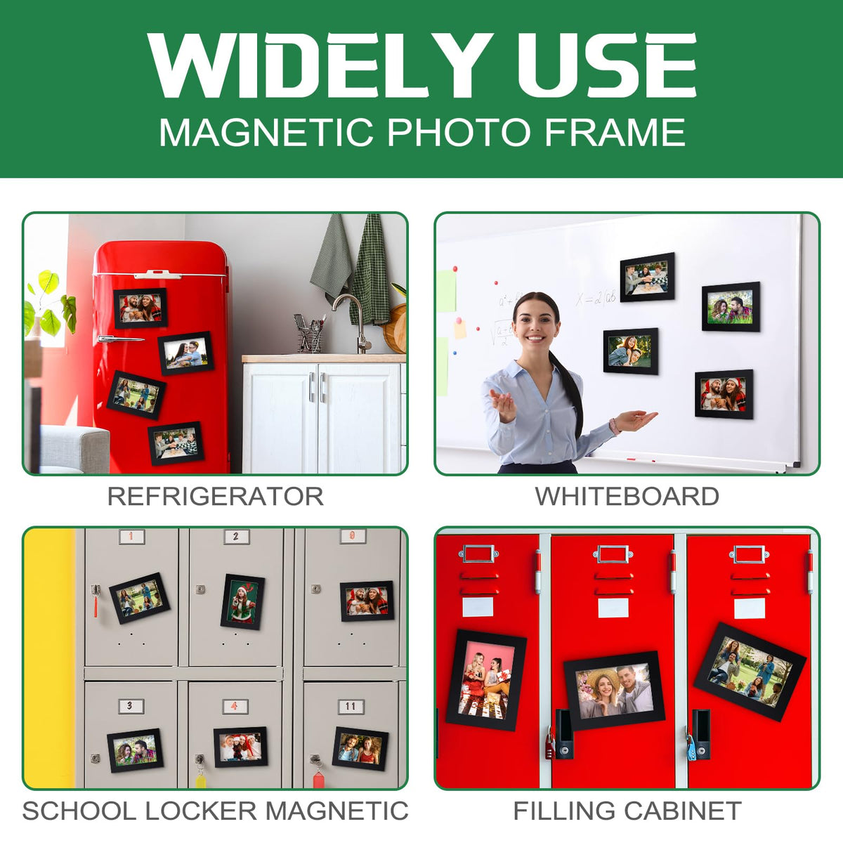 Soaoo elegant black design frame adds a stylish touch to home or office.