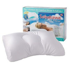 Sobakawa Cloud Pillow on bed demonstrates breathable cooling surface.