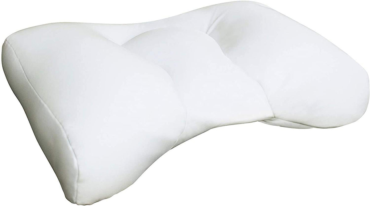 Sobakawa Cloud Pillow close-up of micro-bead surface for adaptive neck support.