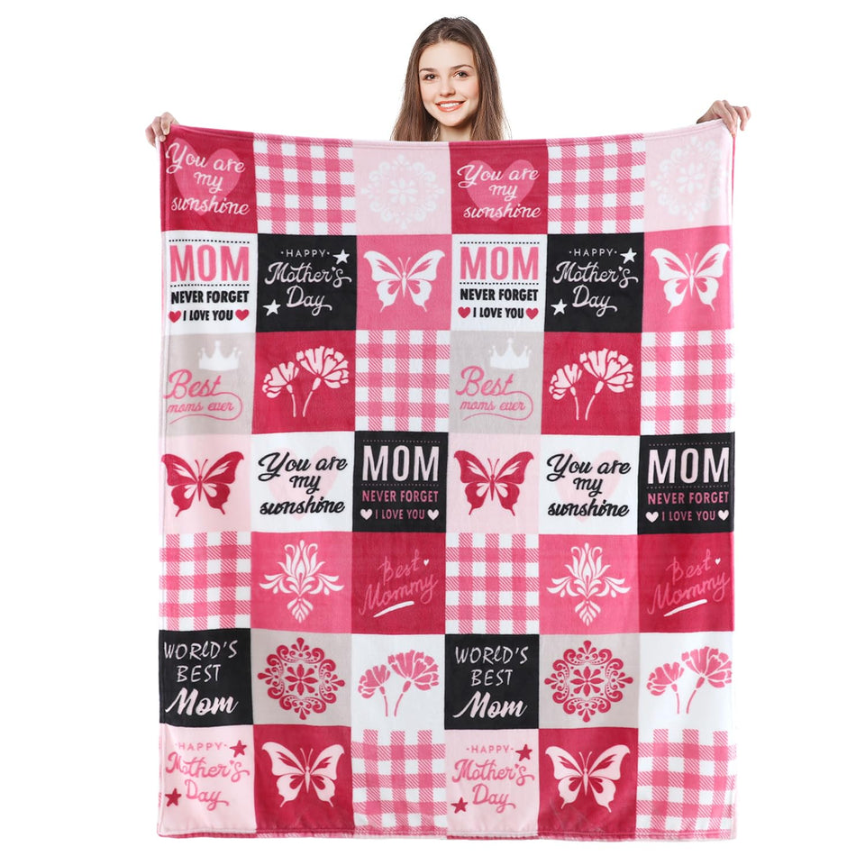 SOCHOW giftable mom blanket in pink for cozy evenings