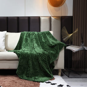 SOCHOW leaves texture design blanket enhances room decor