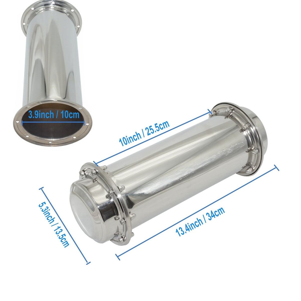 SoClaay time capsule interior showing 3.9 inch diameter and 13.4 inch length.
