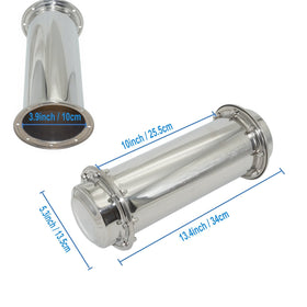 SoClaay time capsule interior showing 3.9 inch diameter and 13.4 inch length.