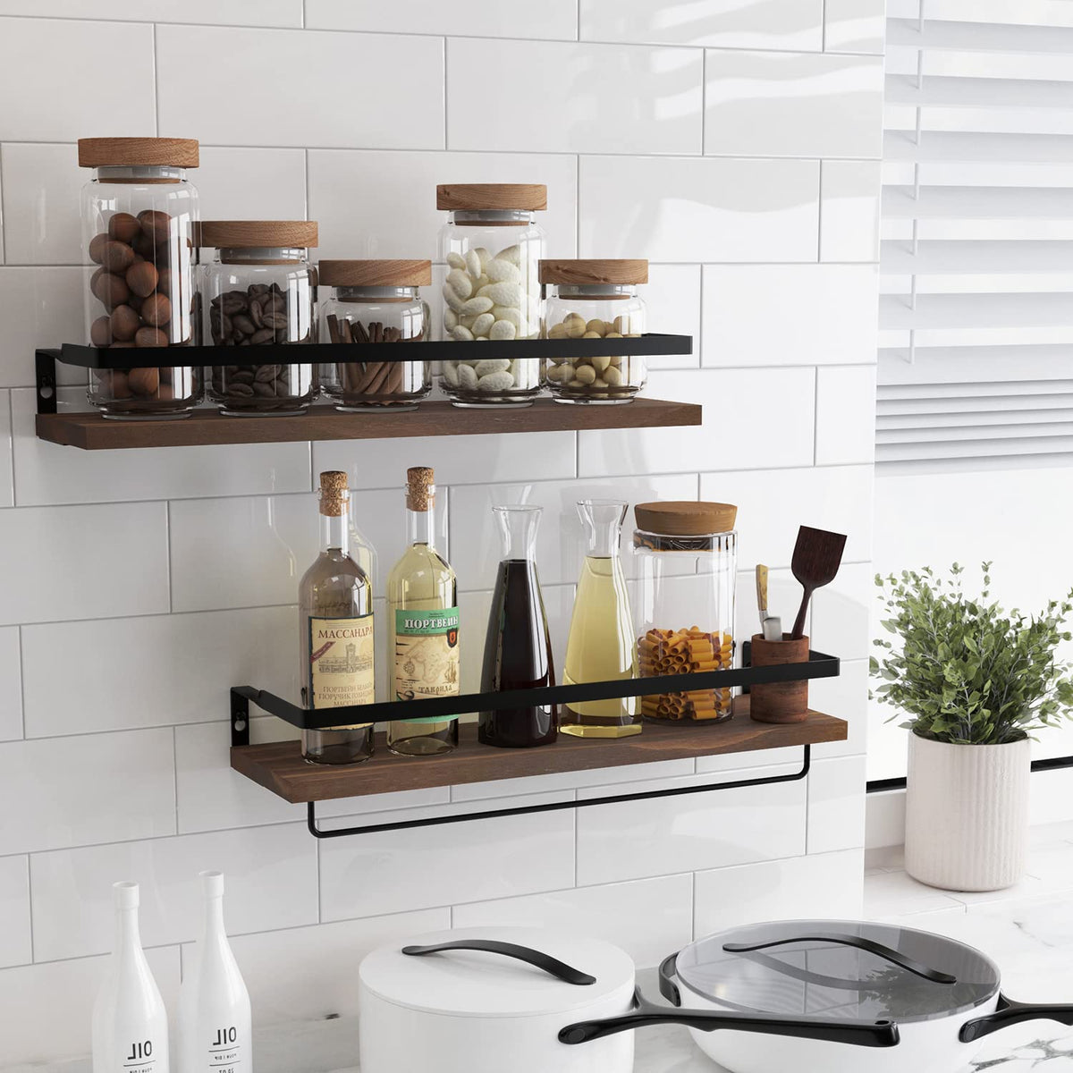 SODUKU dampproof wood shelves resist moisture, ideal for damp bathrooms and kitchens.