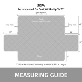 Sofa Shield easy-install cover fits quickly across arms and back