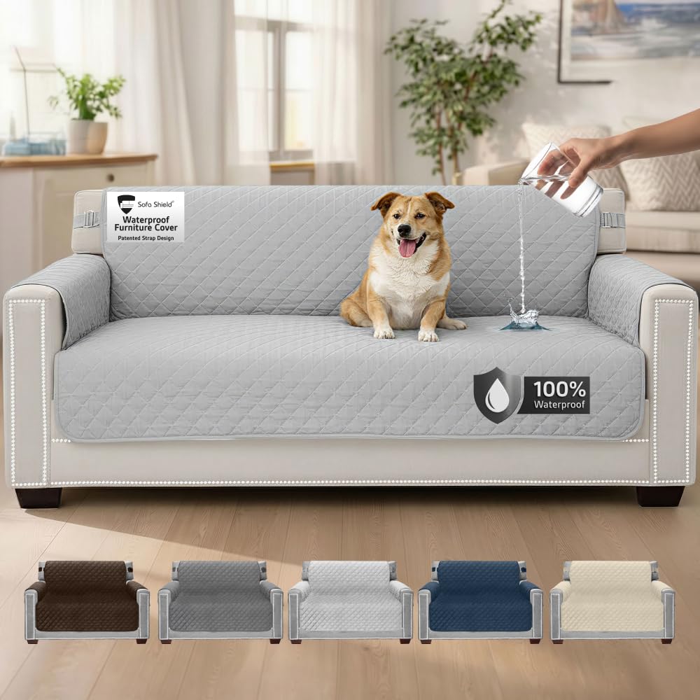 Sofa Shield waterproof couch cover protects furniture from spills and everyday messes