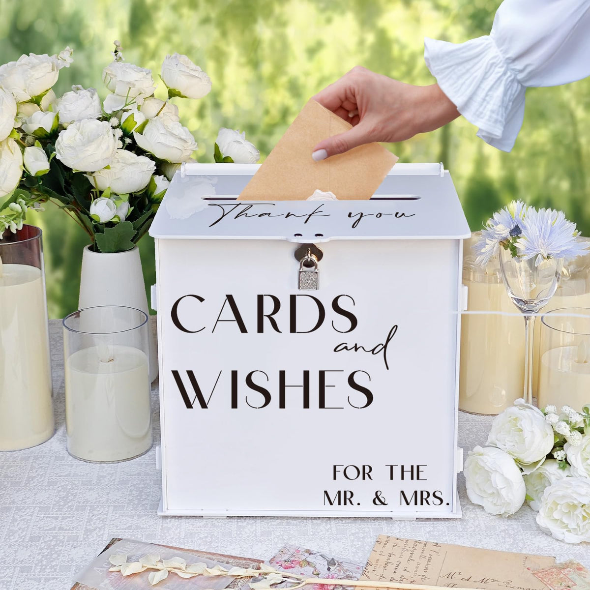 SOFARKKT customizable wedding box to add names and logos for a personal touch