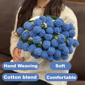 SoffMoiis blue rose bouquet blanket 59-inch perfect as a bed or couch throw