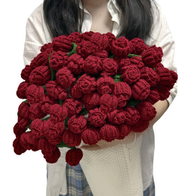 SoffMoiis crochet flowers bouquet blanket with rose design adds romantic warmth to any room.