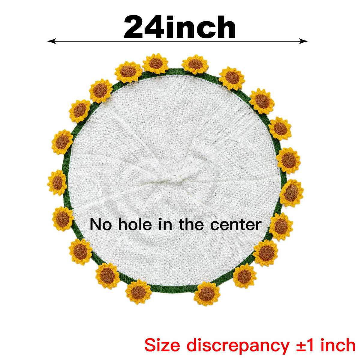 SoffMoiis crochet sunflower bouquet blanket in 32 inch size, detailed 3D petals and warmth
