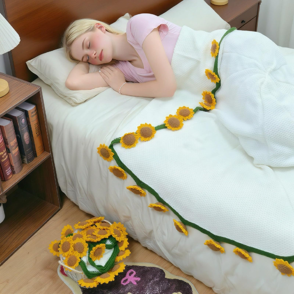 SoffMoiis round blanket 24inch provides versatile warmth for home or travel.