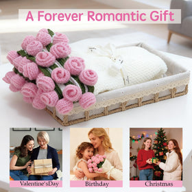 SoffMoiis round 47-inch blanket reveals rose design for romance