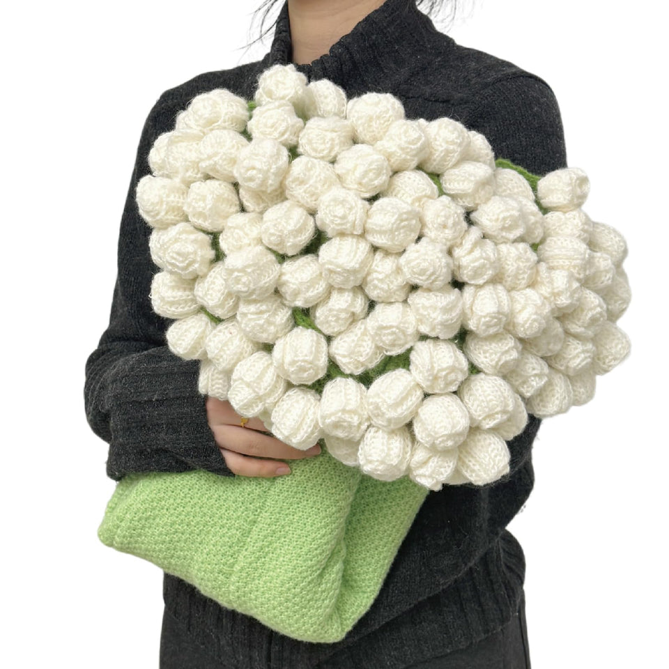 SoffMoiis white rose bouquet blanket with 3D design adds elegant decor and warmth.