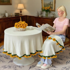 SoffMoiis crochet sunflower bouquet blanket 40inch offers versatile warmth and style.