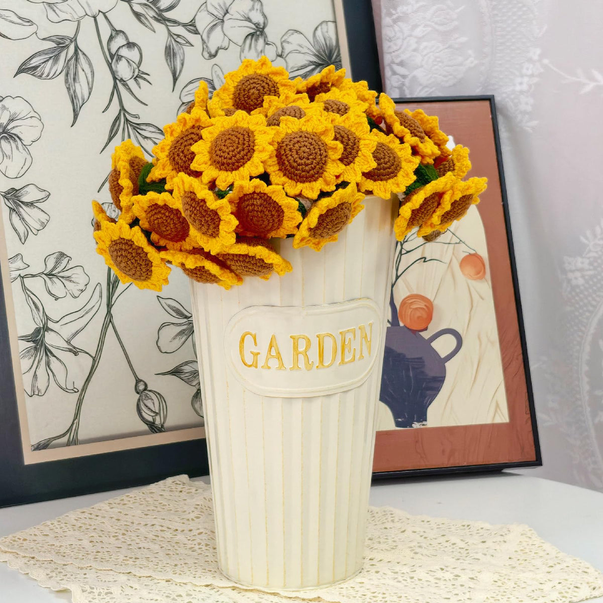 SoffMoiis crochet sunflower bouquet blanket 59inch offers generous warmth for lounging.