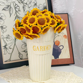 SoffMoiis crochet sunflower bouquet blanket 59inch offers generous warmth for lounging.