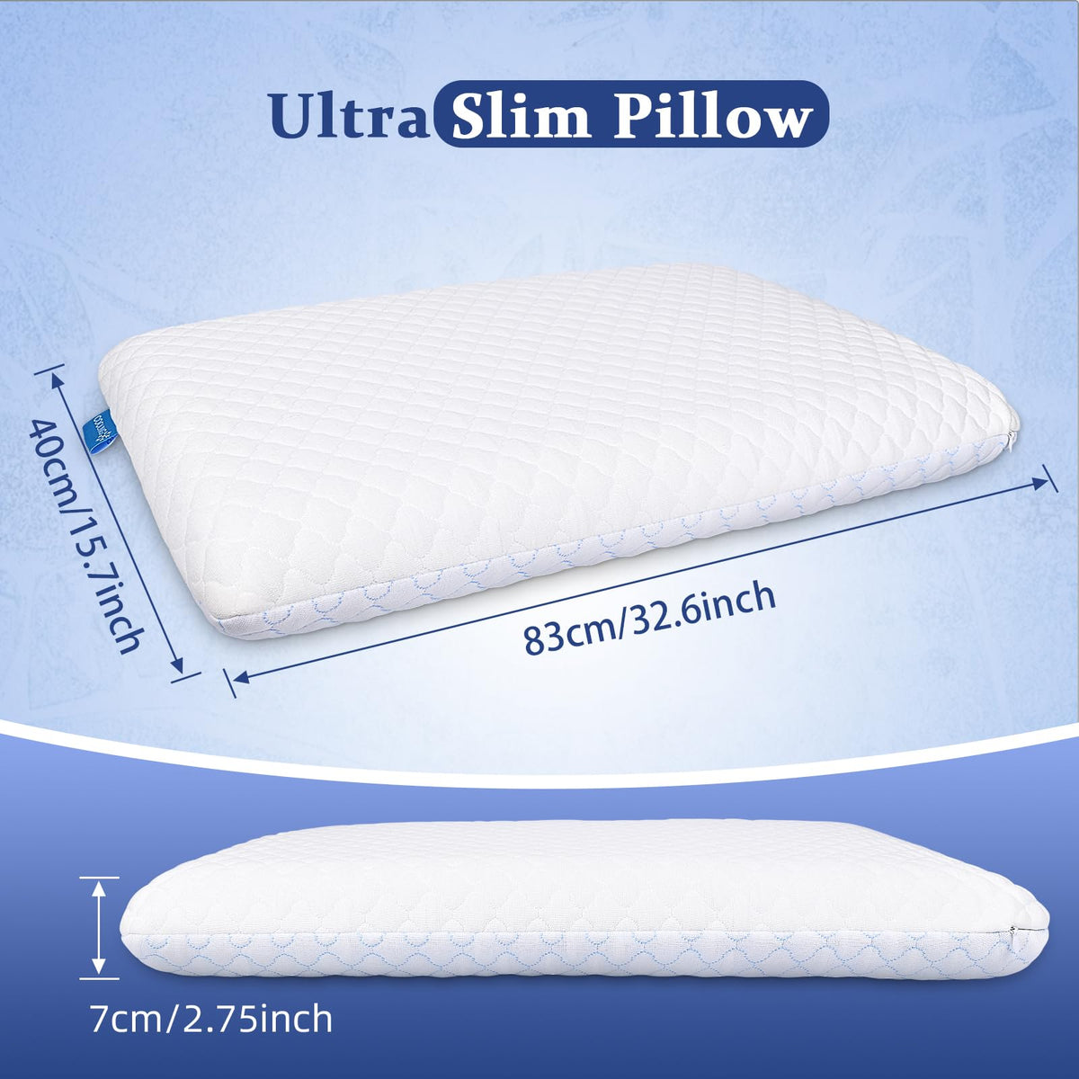 SofGlowly double-sided pillowcase viscose cooling cover for breathable sleep.