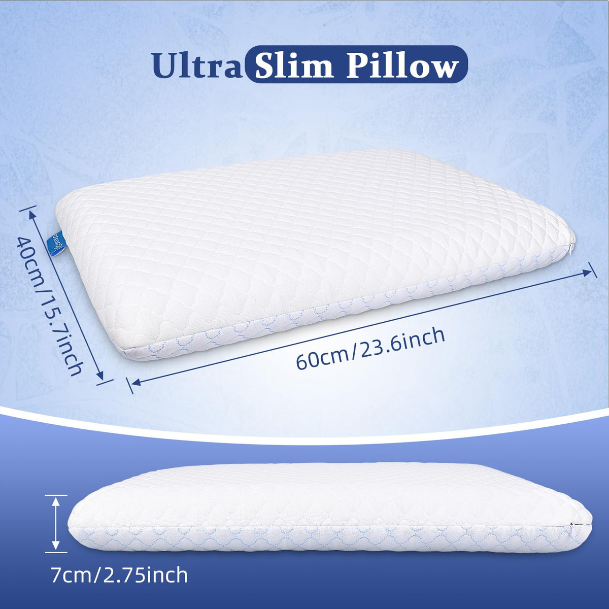 SofGlowly gel-infused cooling foam for heat dissipation.