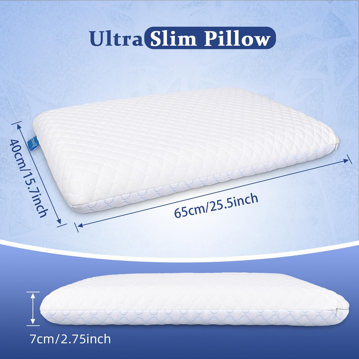 SofGlowly pillow ventilation holes promote airflow for cooler sleep