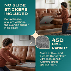 SOFLIFTIX cushion inserts give your sofa a refreshed feel and longer life.