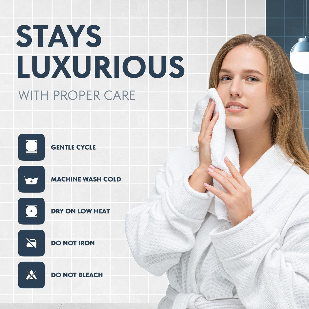 Soft plush face towel from White Classic ideal for daily cleansing