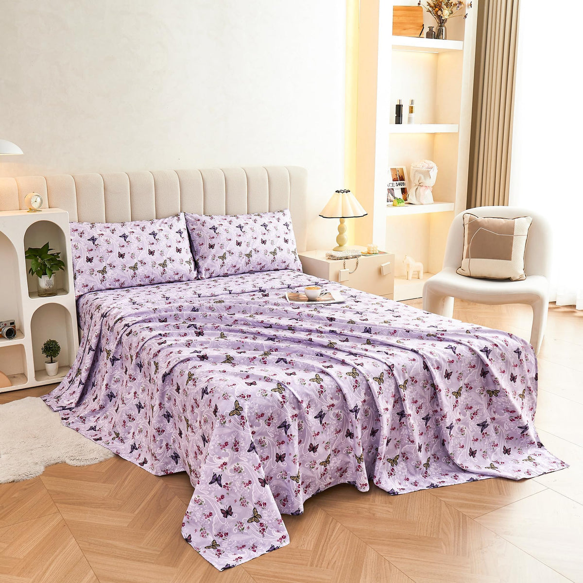 Softan four-piece queen sheet set ready to refresh your bed