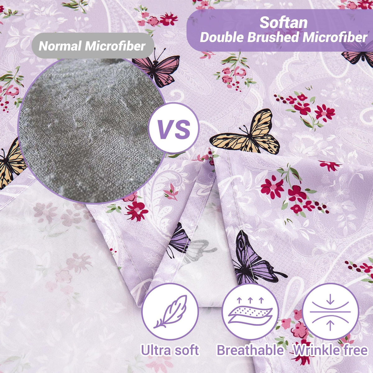 Softan deep-pocket fitted sheet fits up to 15 inches for thick mattresses